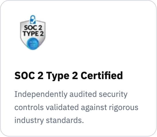 Image: SOC 2 Type 2 compliance badge